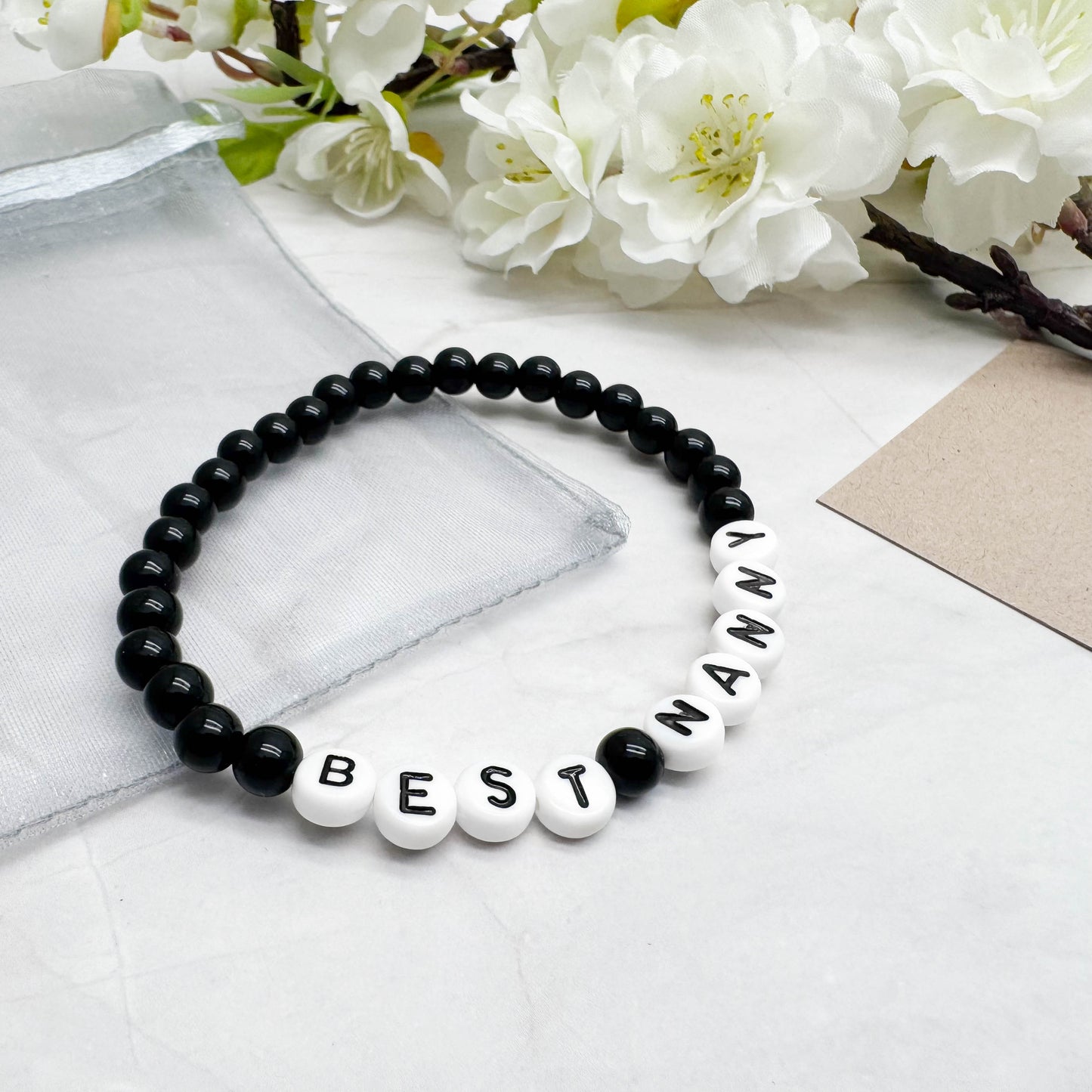 BEST NANNY Family Bracelet - Acrylic Letter Beads