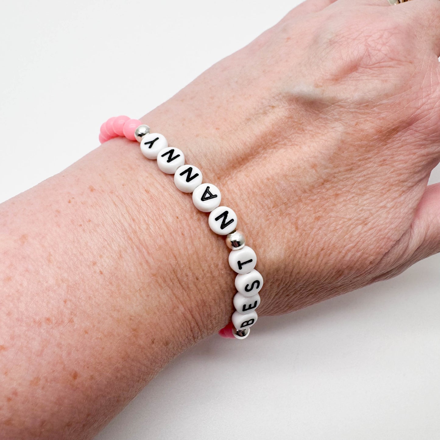 BEST NANNY Family Bracelet - Acrylic Letter Beads