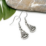 Buddha Silver Plated Charm Earrings