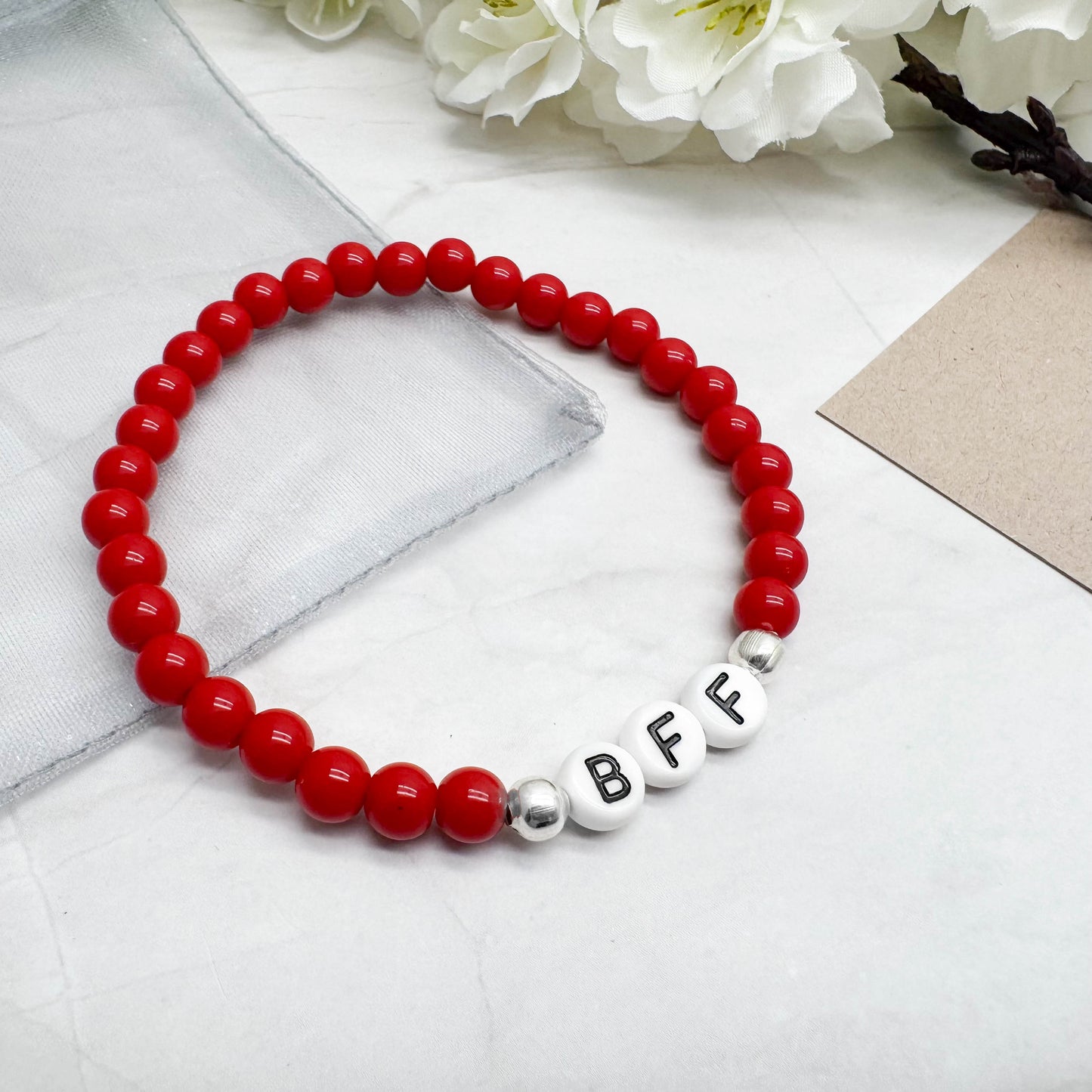 BFF Bestie Message Bracelet - Acrylic Letter Beads