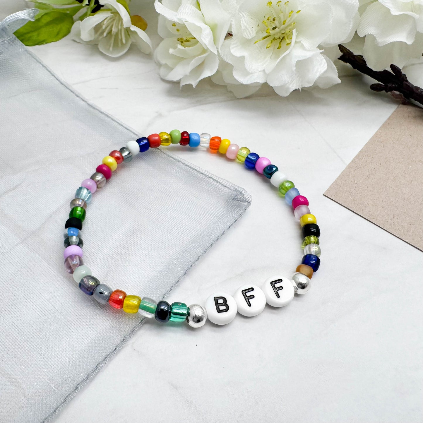 BFF Bestie Message Bracelet - Glass Seed Beads