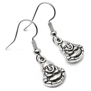 Buddha Silver Plated Charm Earrings