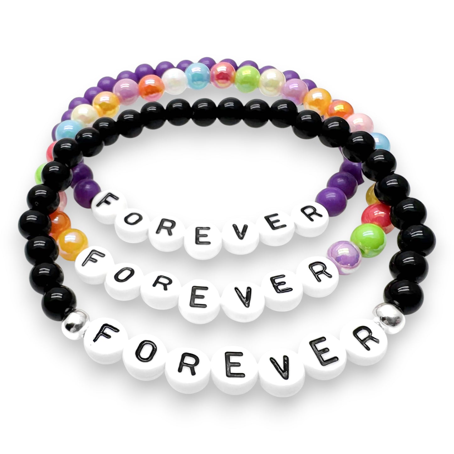 FOREVER Message Bracelet - Acrylic Letter Beads