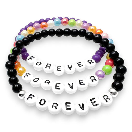 FOREVER Message Bracelet - Acrylic Letter Beads