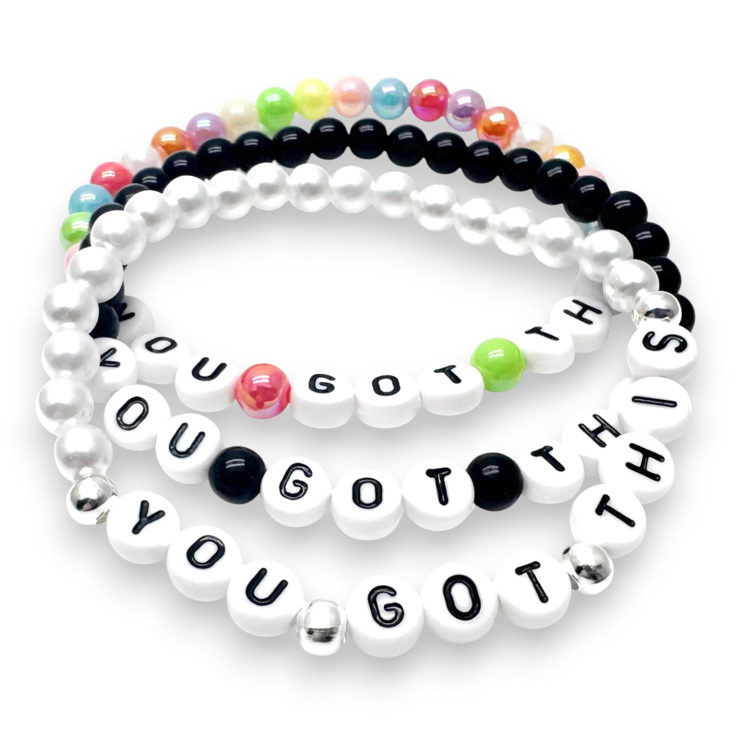 YOU GOT THIS Message Bracelet - Acrylic Letter Beads