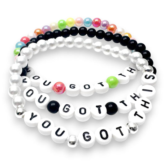 YOU GOT THIS Message Bracelet - Acrylic Letter Beads