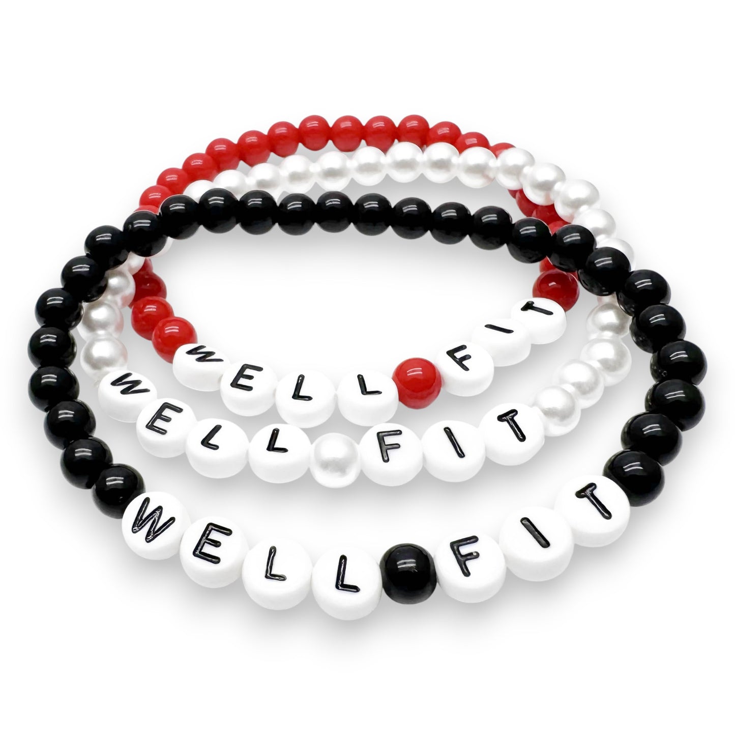 WELL FIT Message Bracelet - Acrylic Letter Beads
