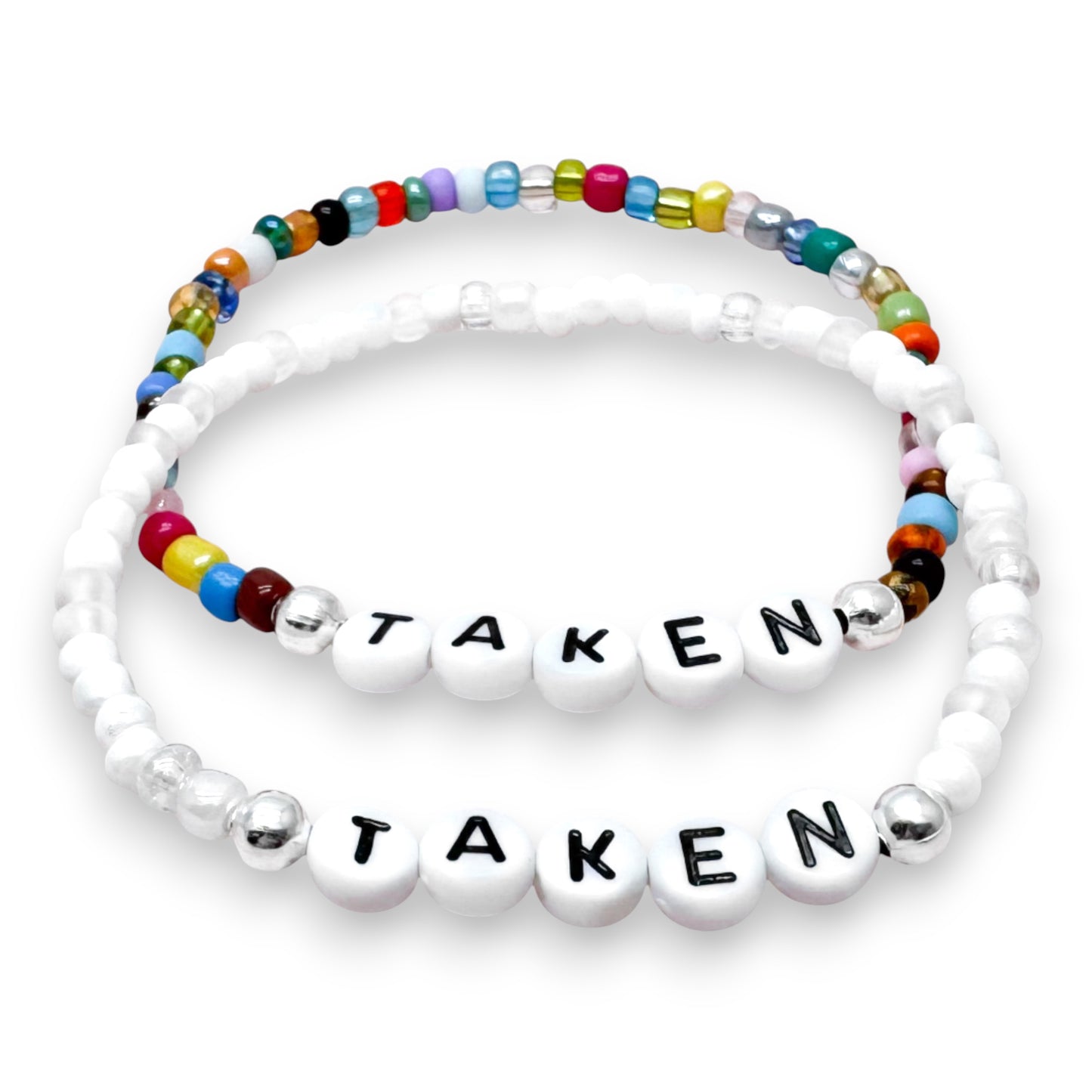 TAKEN Message Bracelet - Glass Seed Beads