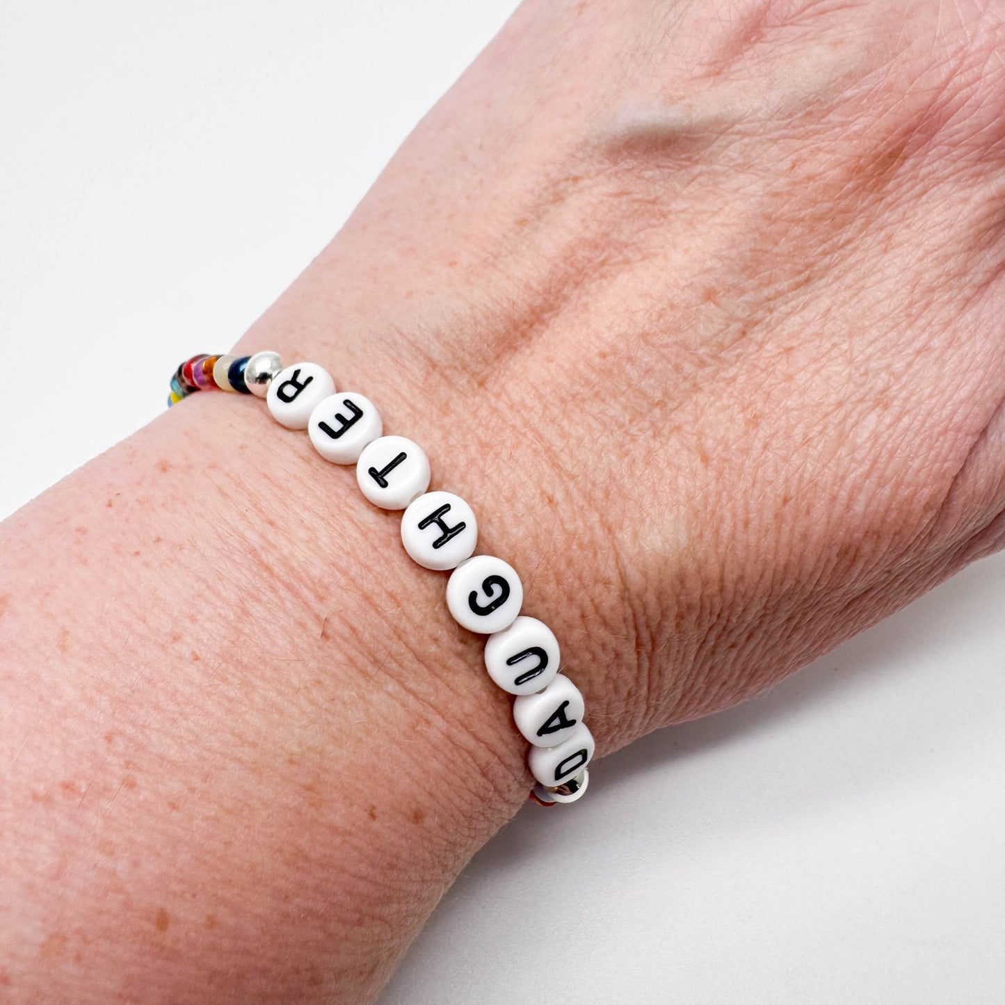 DAUGHTER Family & Love Bracelet - Glass Seed Beads