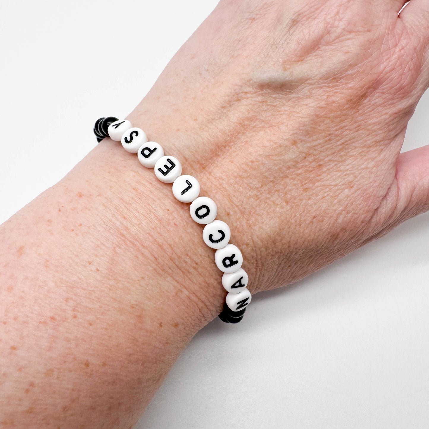 NARCOLEPSY Medical Alert Bracelet - Acrylic Letter Beads