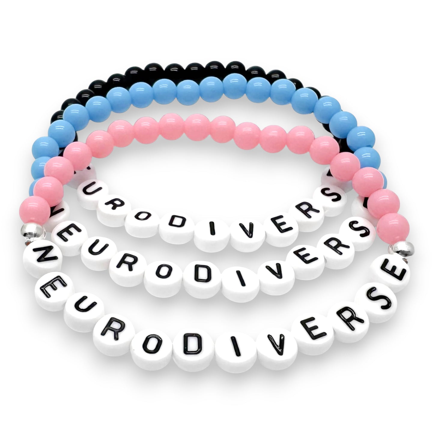 NEURODIVERSE Medical Alert Bracelet - Acrylic Letter Beads