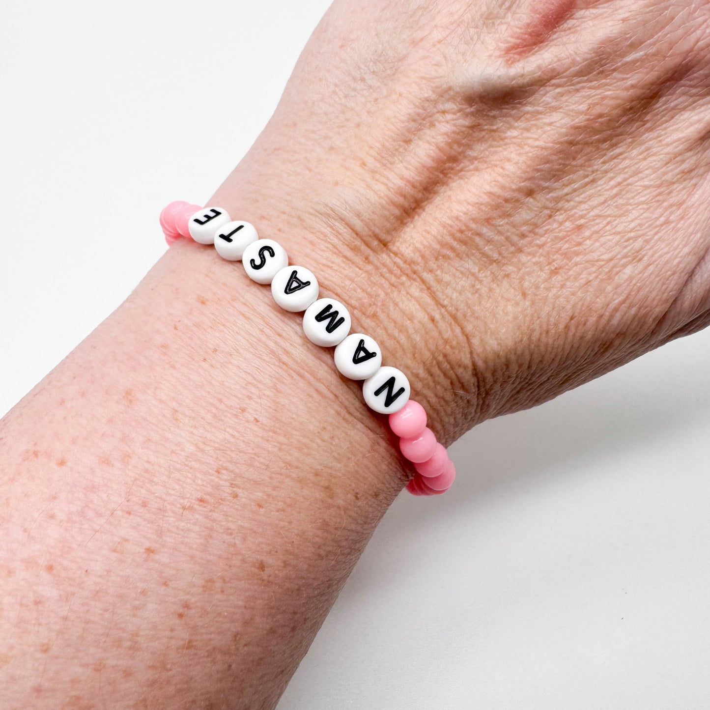 NAMASTE Inspirational Bracelet - Acrylic Letter Beads