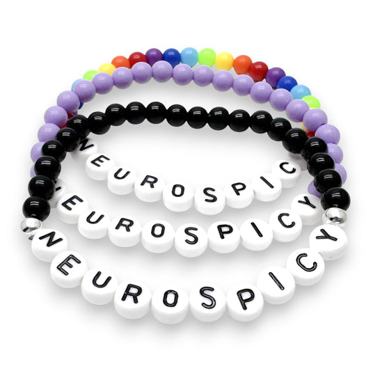 NEUROSPICY Awareness Bracelet - Acrylic Letter Beads