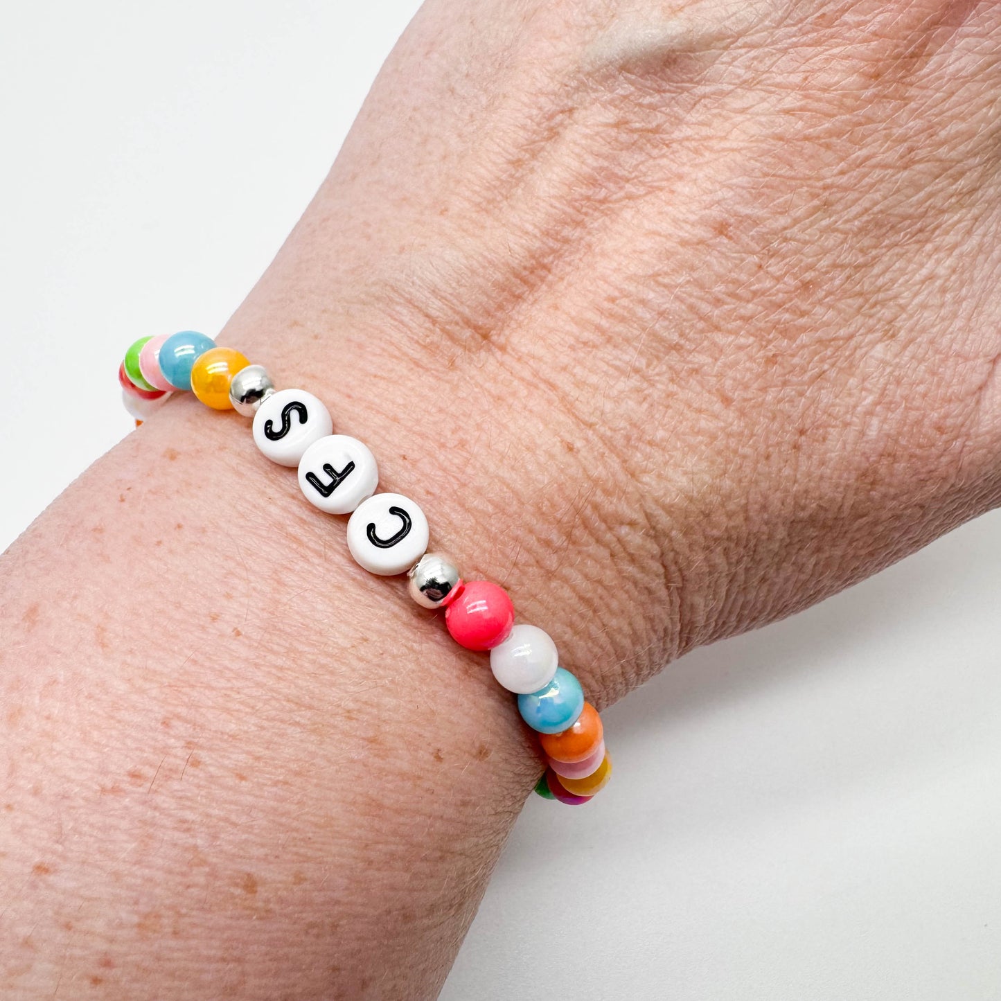 CFS Medical Alert Bracelet - Acrylic Letter Beads