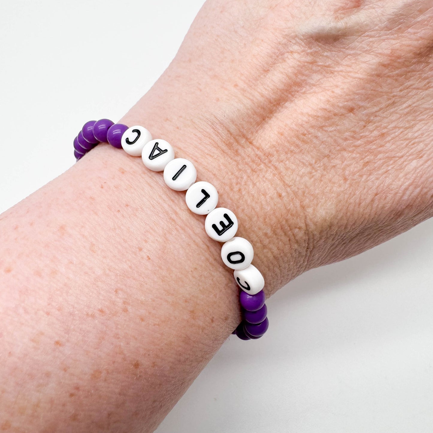 COELIAC Medical Alert Bracelet - Acrylic Letter Beads