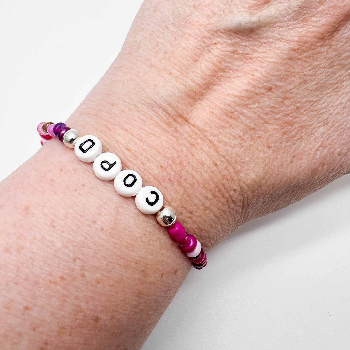 COPD Medical Alert Bracelet - Glass Seed Beads