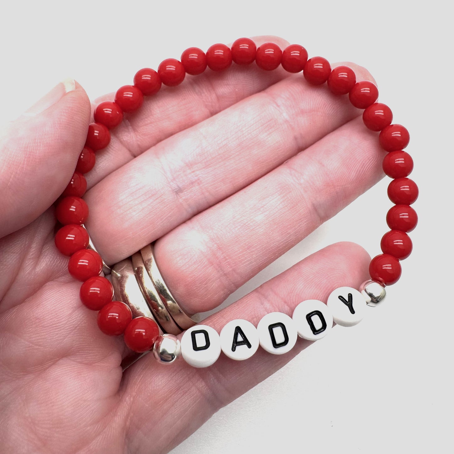 DADDY Family Message Bracelet - Acrylic Letter Beads