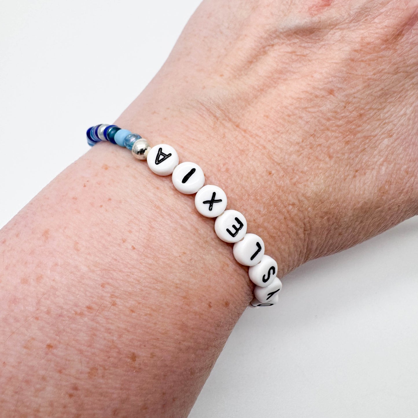 DYSLEXIA Medical Alert Bracelet - Glass Seed Beads