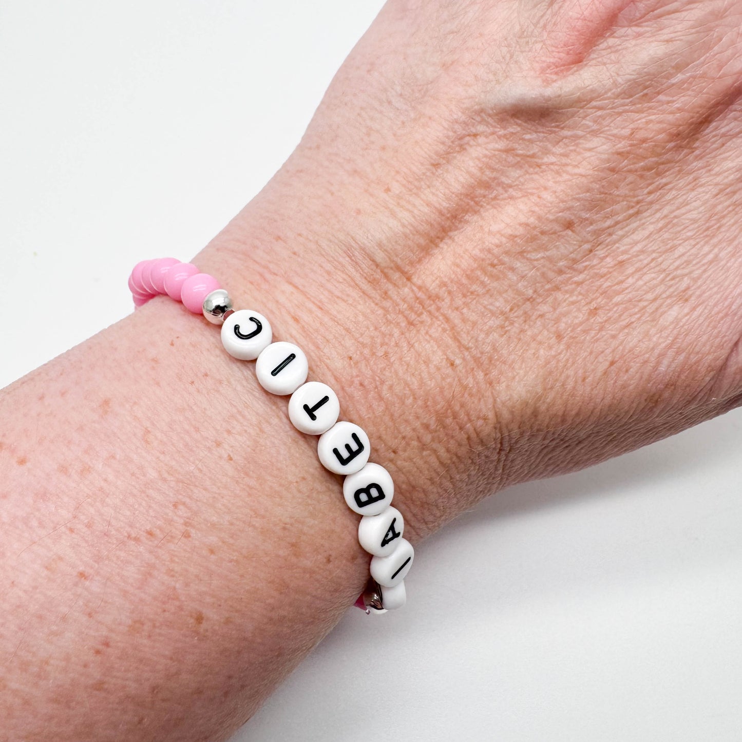 DIABETIC Medical Alert Bracelet - Acrylic Letter Beads