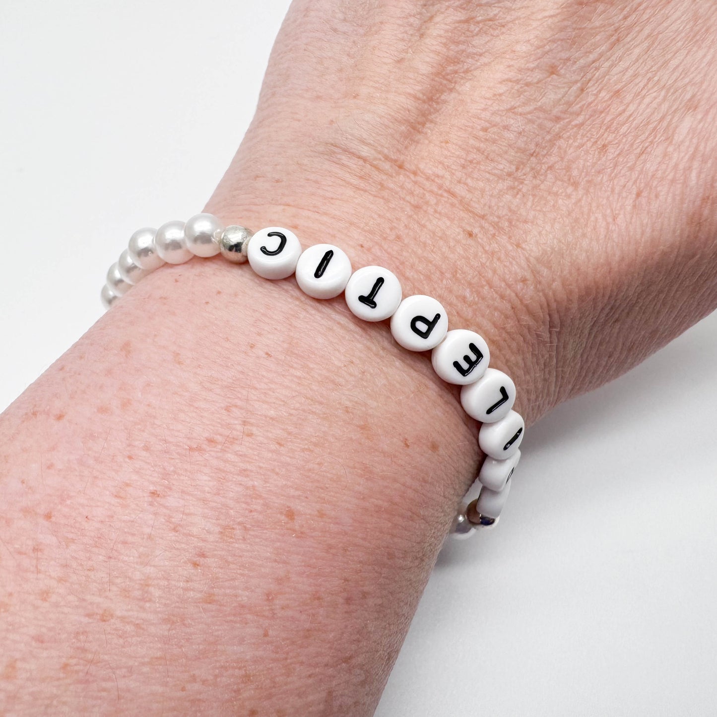 EPILEPTIC Medical Alert Bracelet - Acrylic Letter Beads