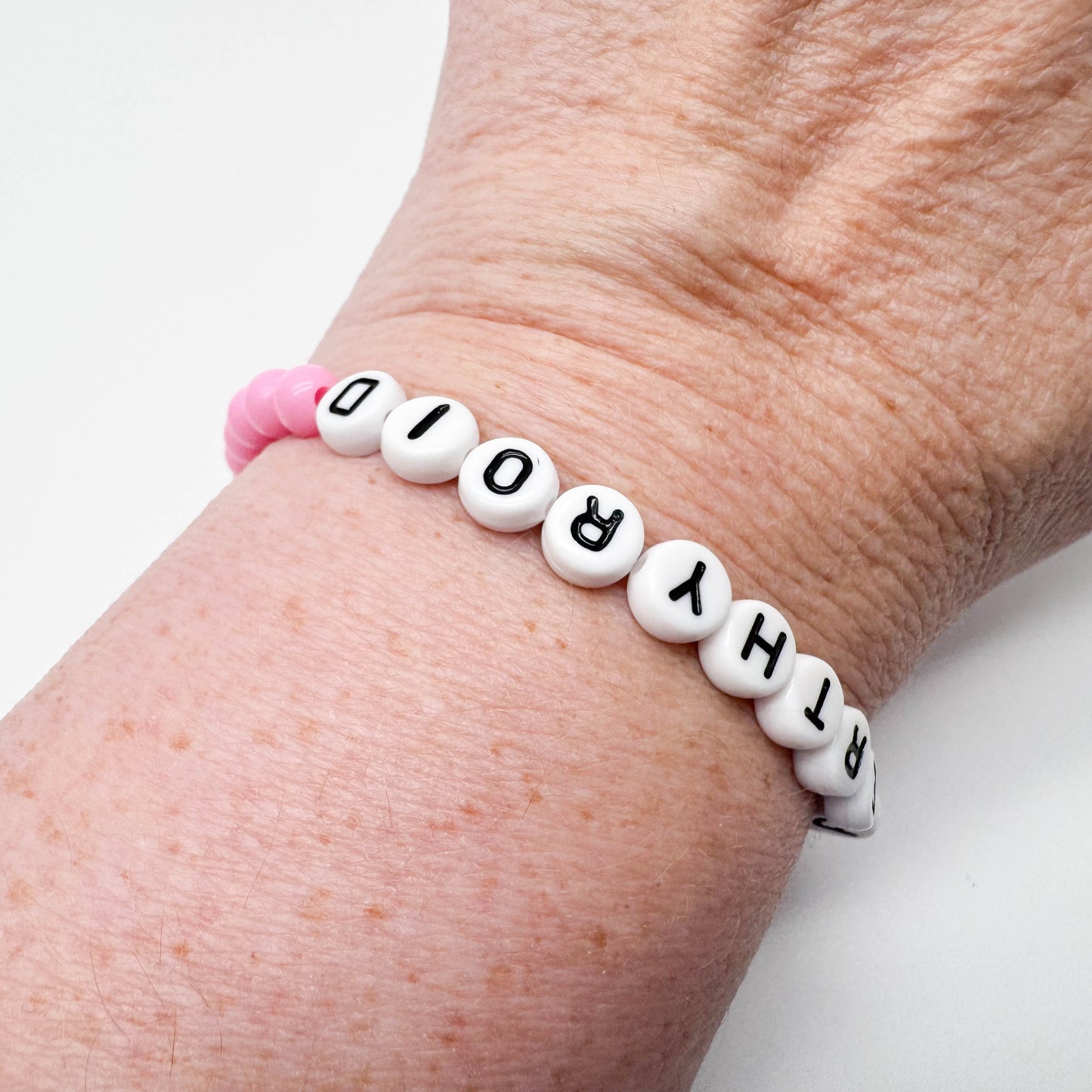 HYPERTHYROID Medical Alert Bracelet - Acrylic Letter Beads