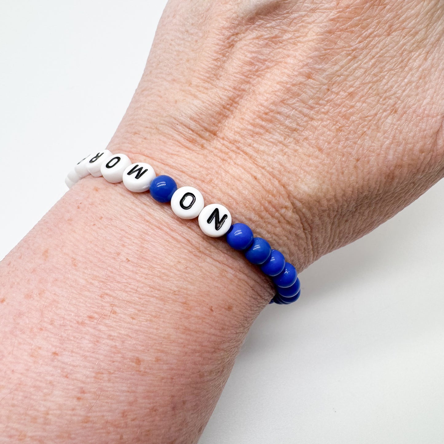 NO MORPHINE Medical Alert Bracelet - Acrylic Letter Beads