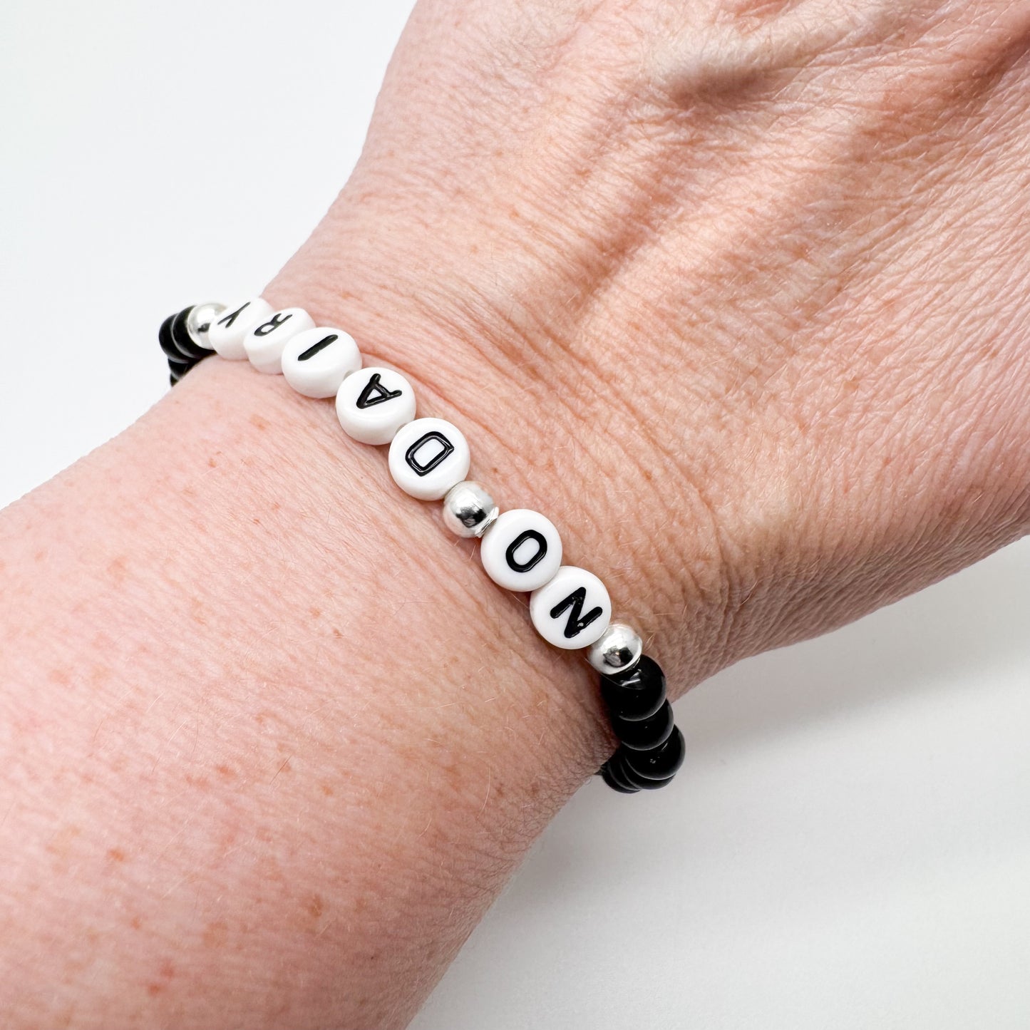 NO DAIRY Medical Alert Bracelet - Acrylic Letter Beads