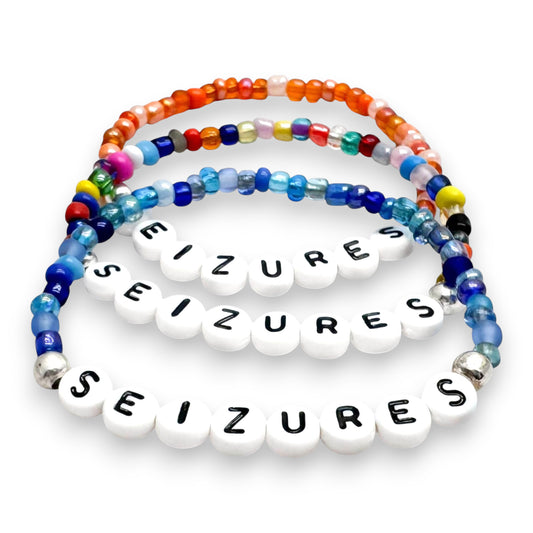 SEIZURES Medical Alert Bracelet - Glass Seed Beads