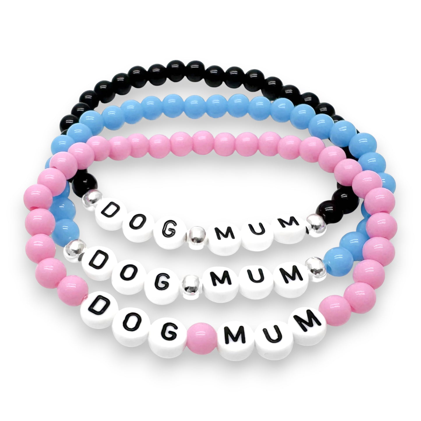 DOG MUM Message Bracelet - Acrylic Letter Beads