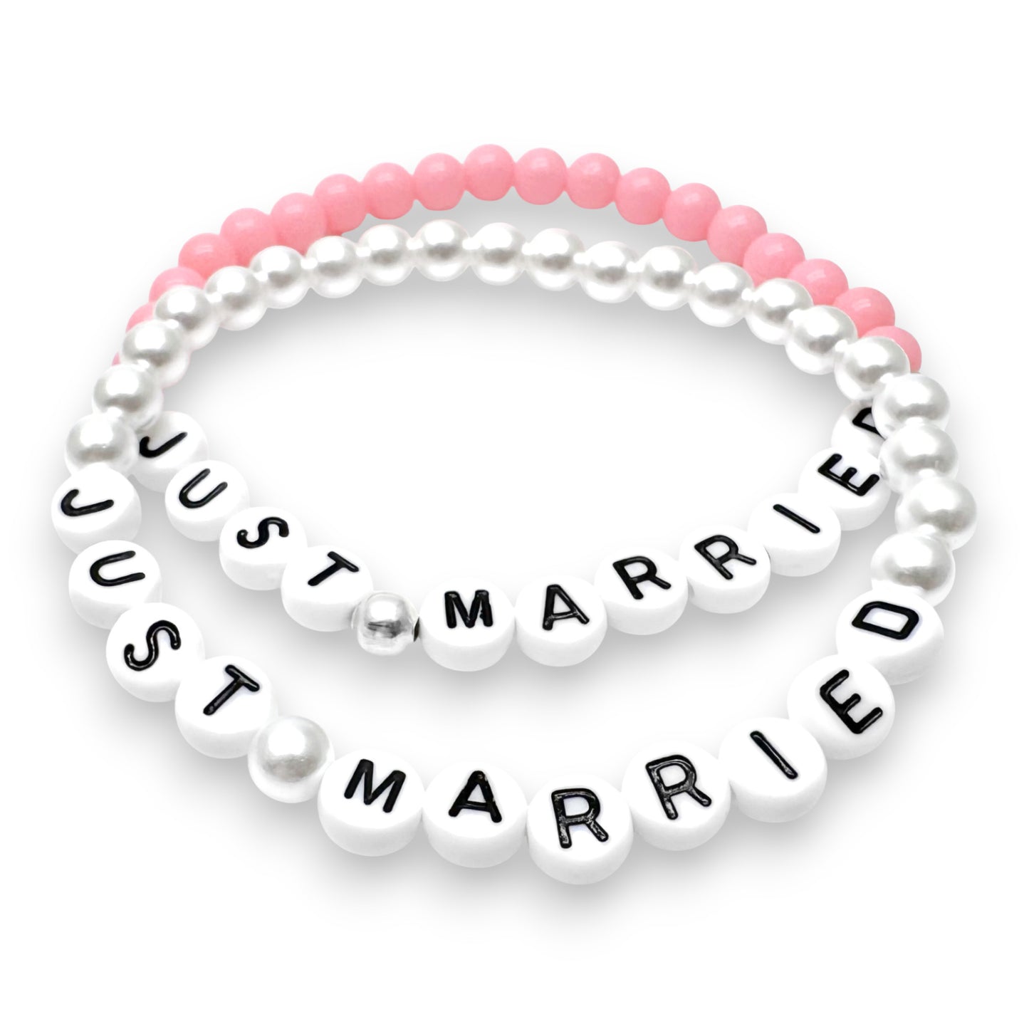 JUST MARRIED Message Bracelet - Acrylic Letter Beads