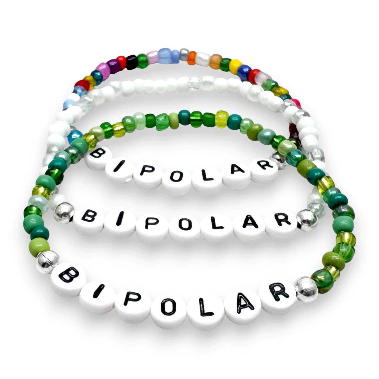 BIPOLAR Medical Alert Bracelet - Glass Seed Beads