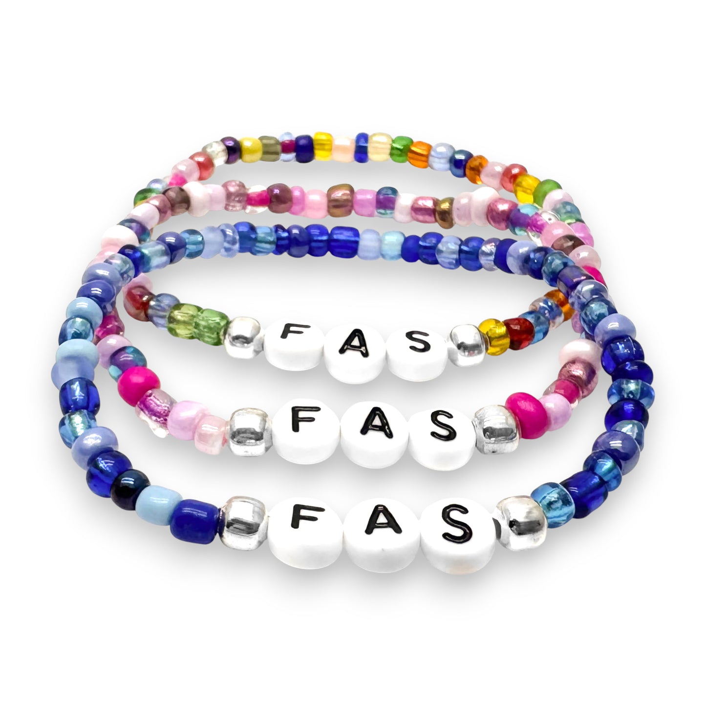 FAS Medical Alert Bracelet - Glass Seed Beads