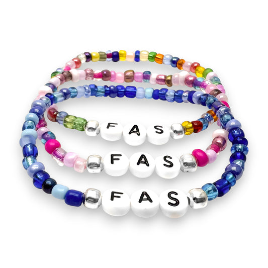 FAS Medical Alert Bracelet - Glass Seed Beads