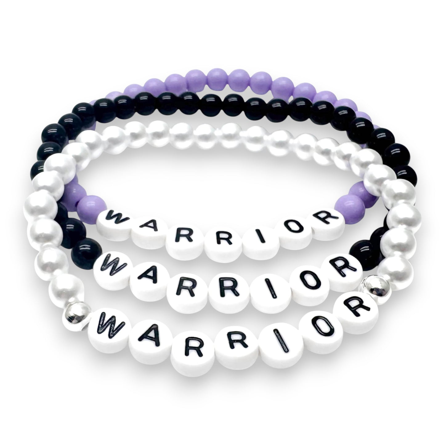WARRIOR Inspirational Bracelet - Acrylic Letter Beads