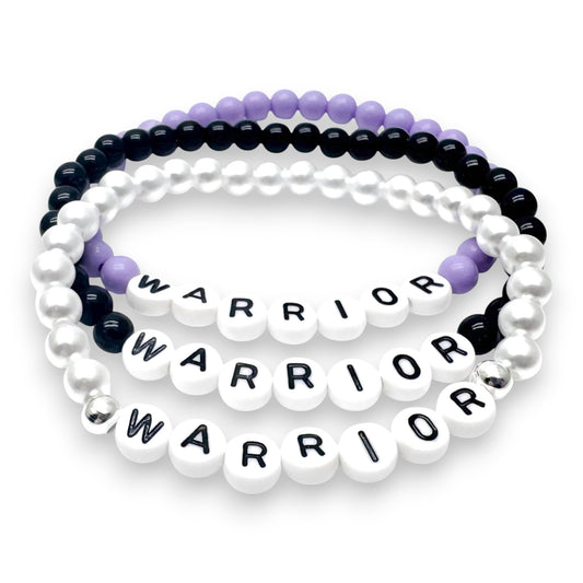 WARRIOR Inspirational Bracelet - Acrylic Letter Beads
