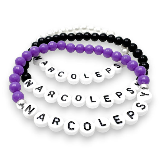 NARCOLEPSY Medical Alert Bracelet - Acrylic Letter Beads