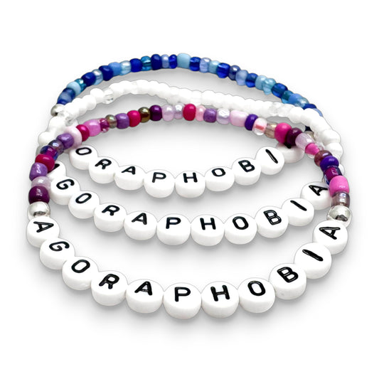 AGORAPHOBIA Medical Alert Bracelet - Glass Seed Beads
