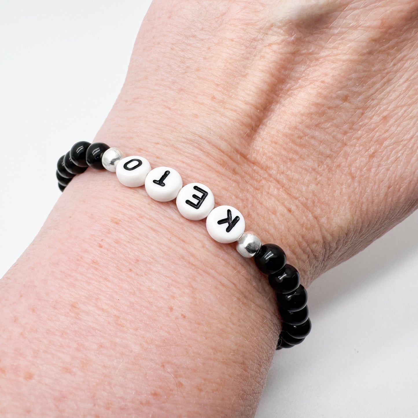 KETO Awareness Bracelet - Acrylic Letter Beads