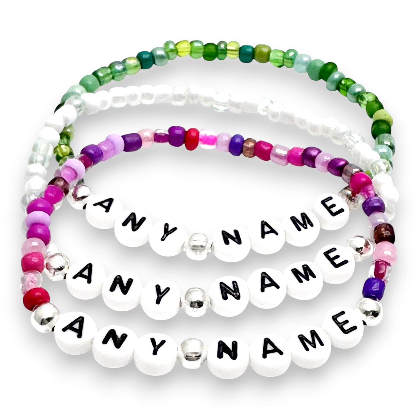 PERSONALISED Glass Seed Bead Bracelet