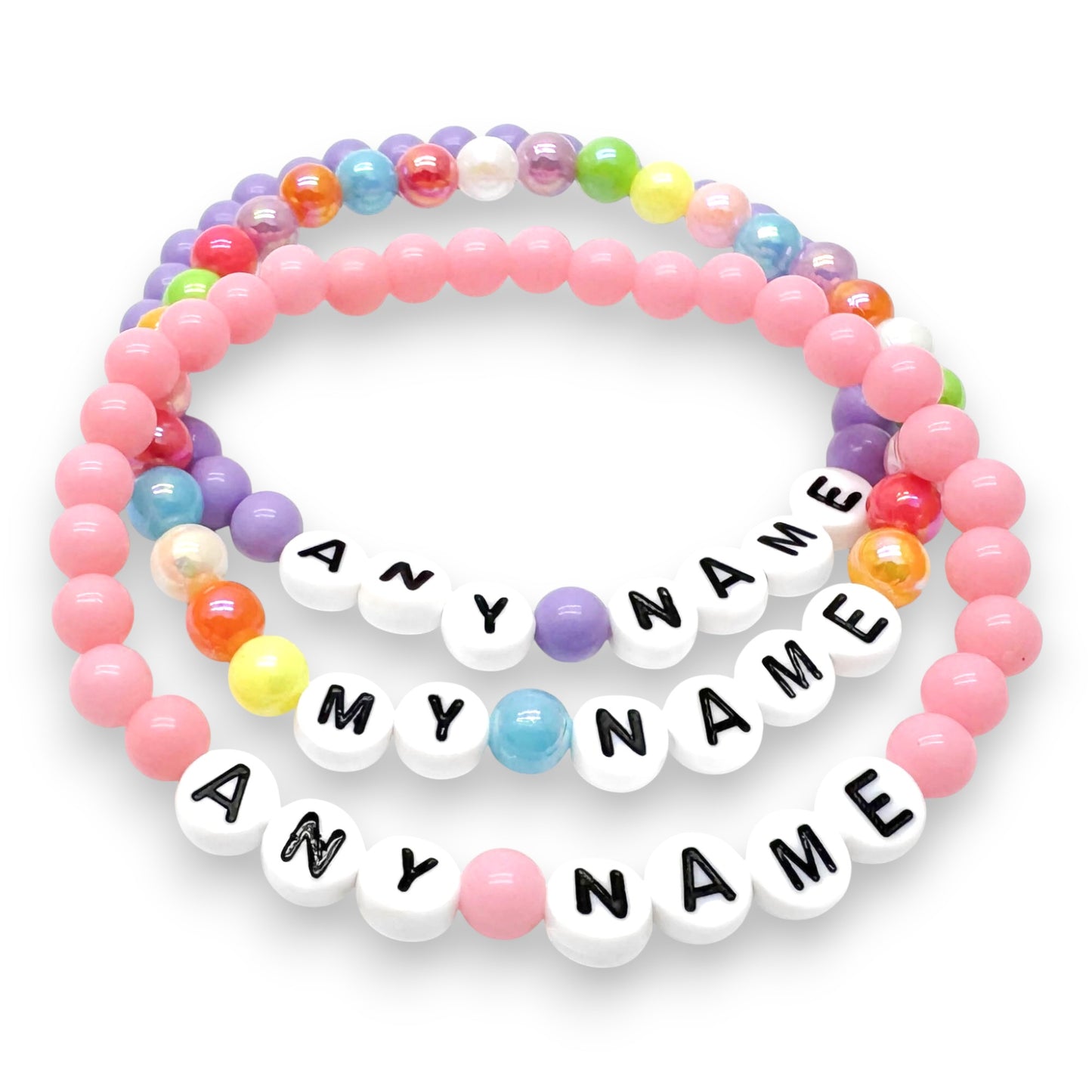PERSONALISED Acrylic Bead Bracelet