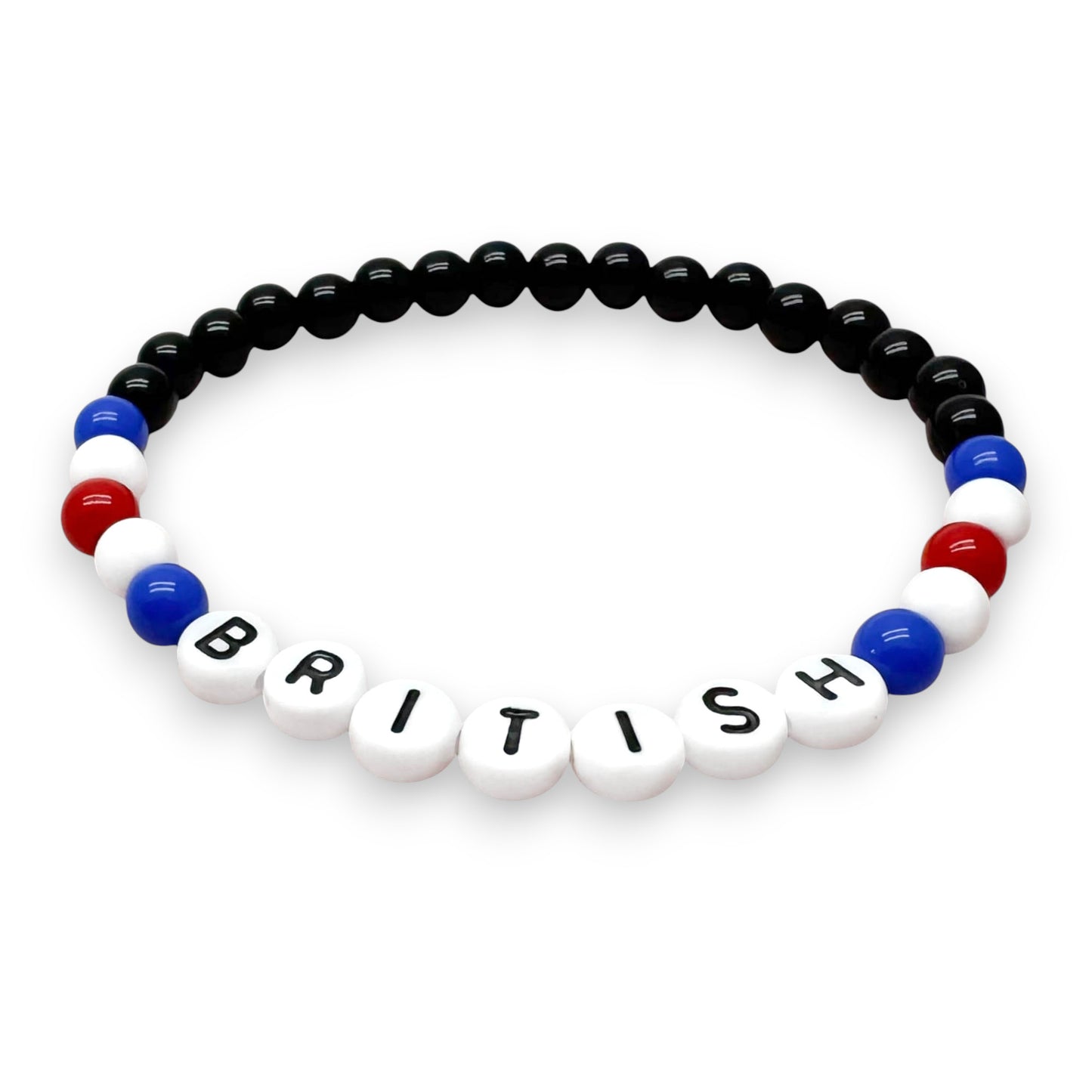 BRITISH Flag Acrylic Bracelet, Union Jack Great Britain UK