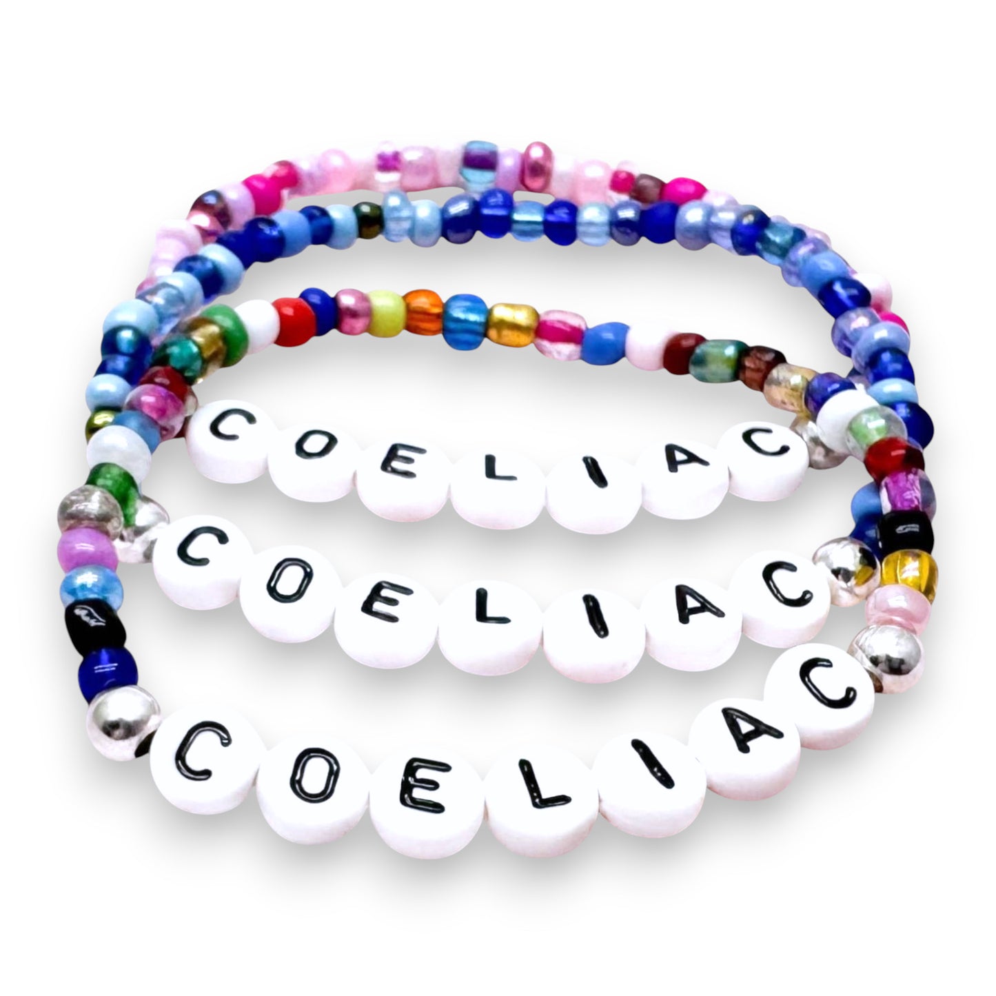 COELIAC Medical Alert Bracelet - Glass Seed Beads