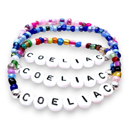 COELIAC Medical Alert Bracelet - Glass Seed Beads