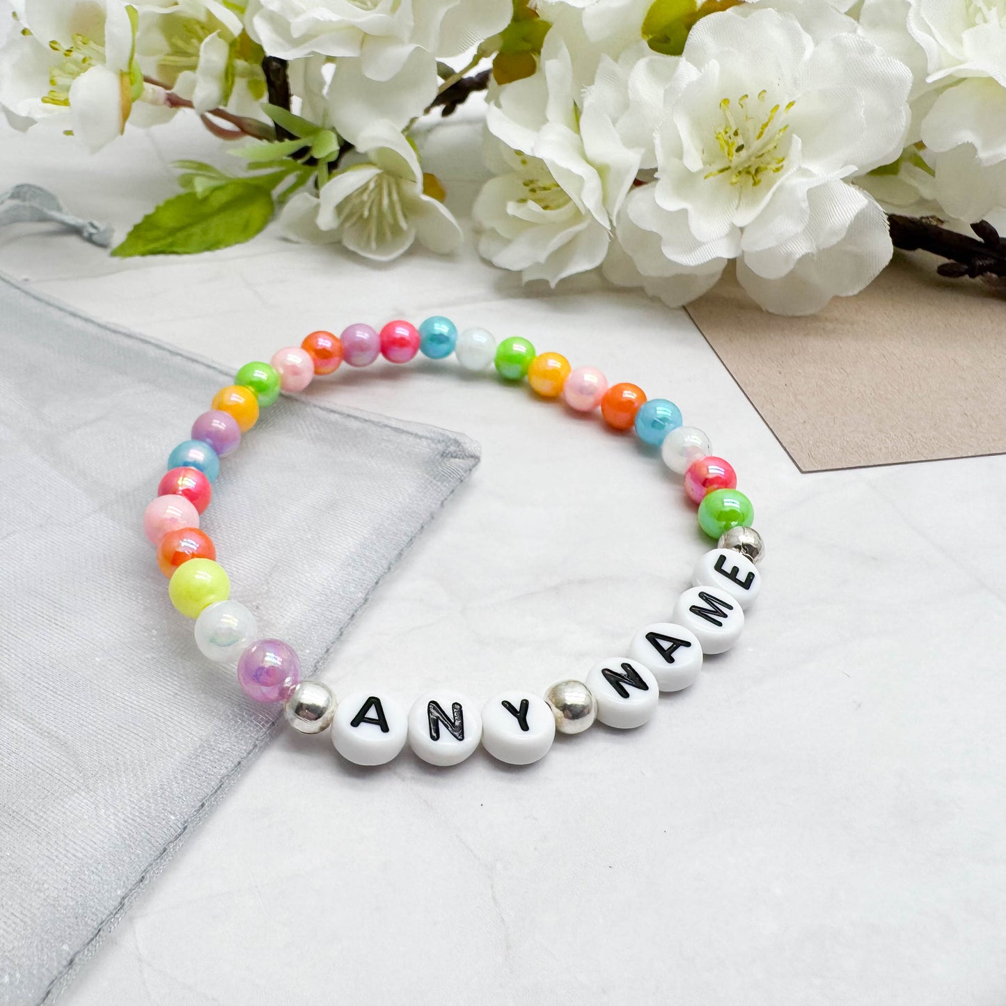 PERSONALISED Acrylic Bead Bracelet