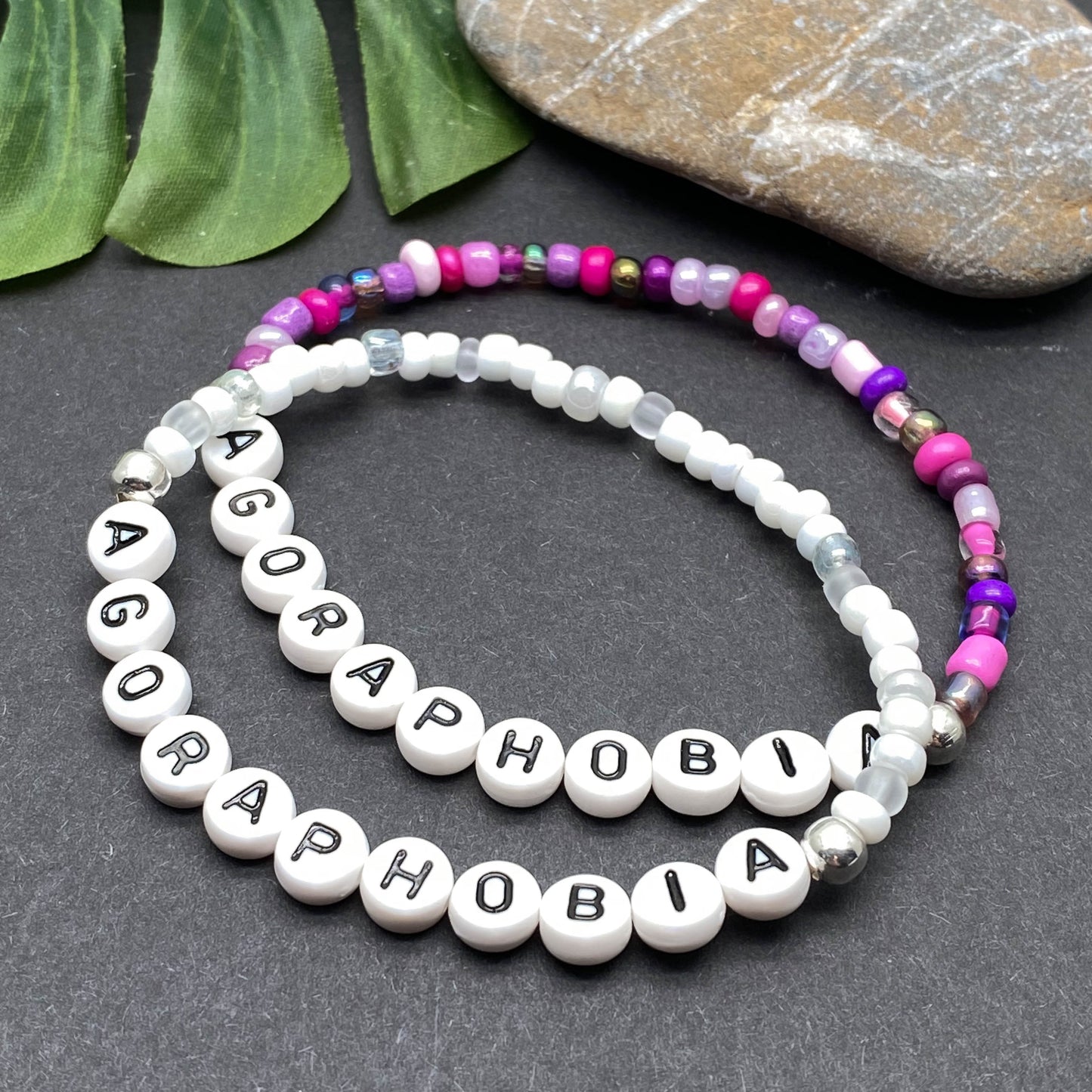 AGORAPHOBIA Medical Alert Bracelet - Glass Seed Beads