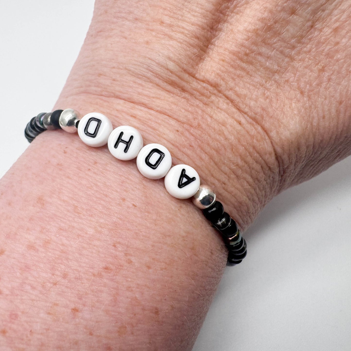 ADHD Medical Alert Bracelet - Glass Seed Beads