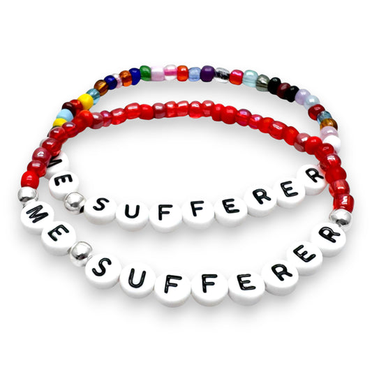 ME SUFFERER Medical Alert Bracelet - Glass Seed Beads