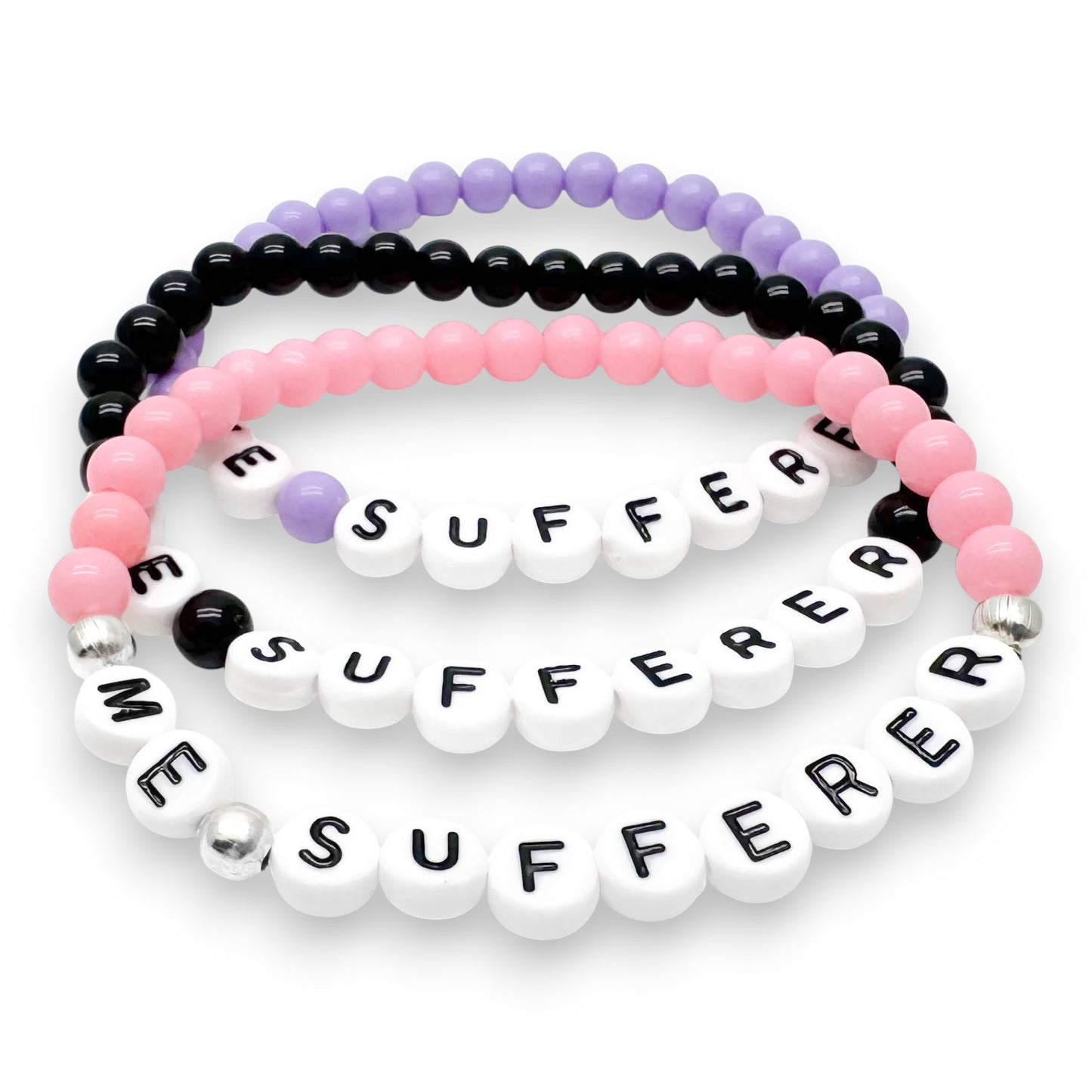 ME SUFFERER Medical Alert Bracelet - Acrylic Letter Beads