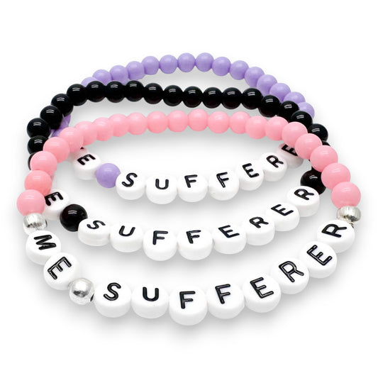 ME SUFFERER Medical Alert Bracelet - Acrylic Letter Beads