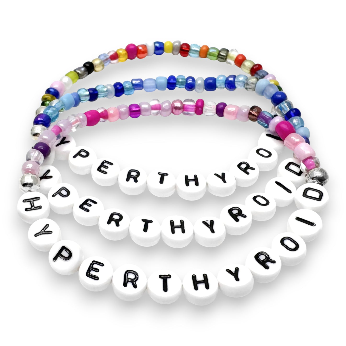 HYPERTHYROID Medical Alert Bracelet - Glass Seed Beads